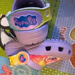 Crocs Peppa Pig Kids Shoes - Purple and Yellow